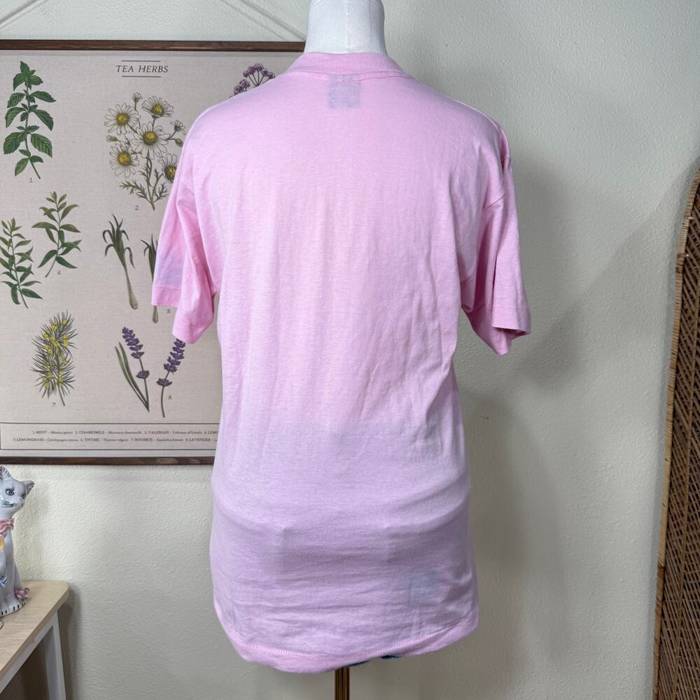 Vintage 90s Pink Elvis Presley Atitude Single Stitch T-Shirt Tee Retro USA L - Picture 3 of 7